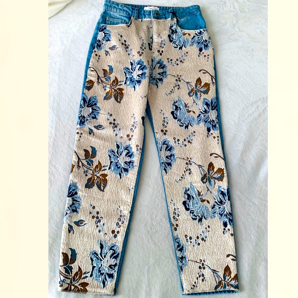 💙NWT MANGO MNG BROCADE DENIM